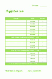 Belohnungssystem_Kinder_Vorlage_gruen