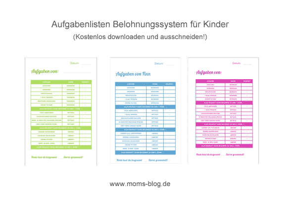 Aufgabenlisten Belohnungssystem Kinder Moms Blog Der Praktische Familienblog